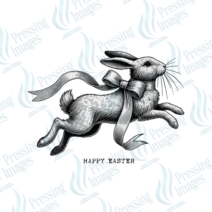 UVD 2139 Vintage Rabbit Happy Easter - Pressing Images