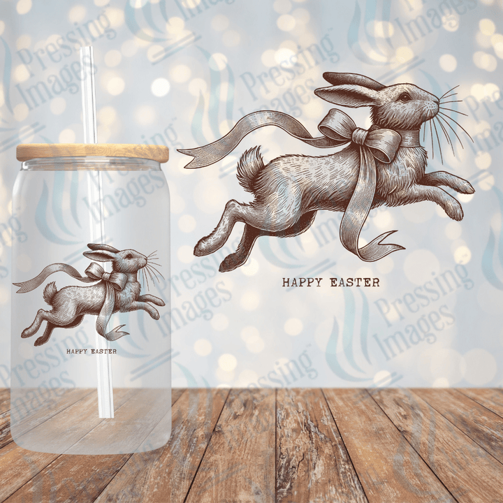 UVD 2139 Vintage Rabbit Happy Easter - Pressing Images