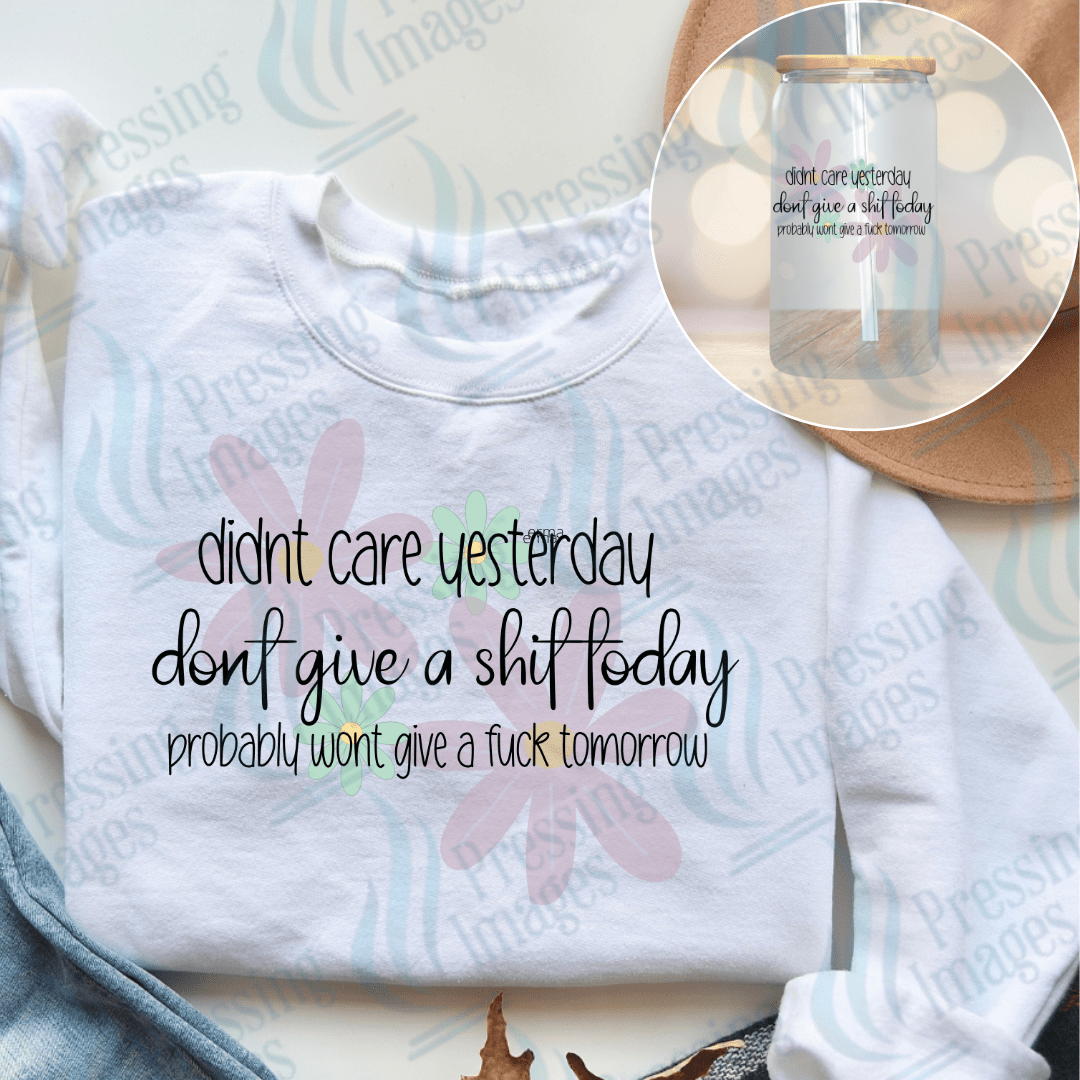 UVD 2278 Didn't Care Yesterday - Pressing Images