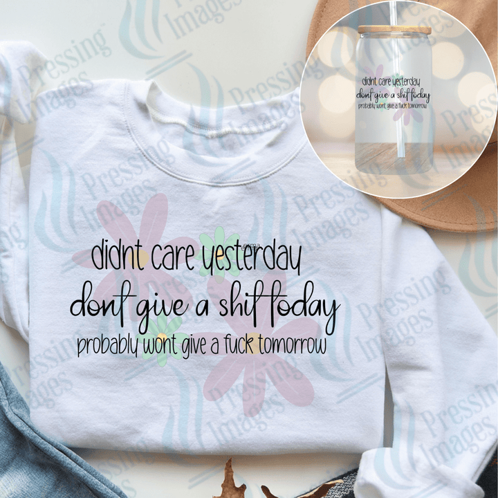 UVD 2278 Didn't Care Yesterday - Pressing Images