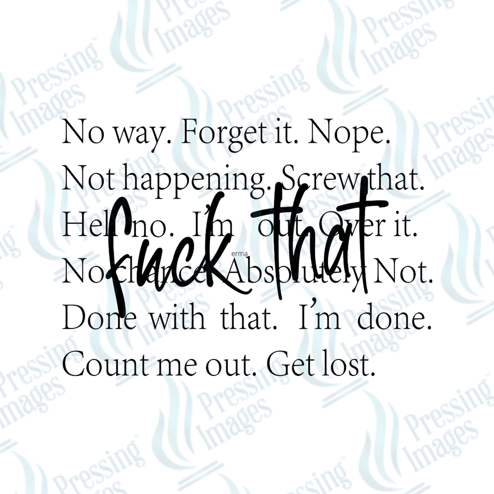 UVD 2293 Fuck That - Pressing Images