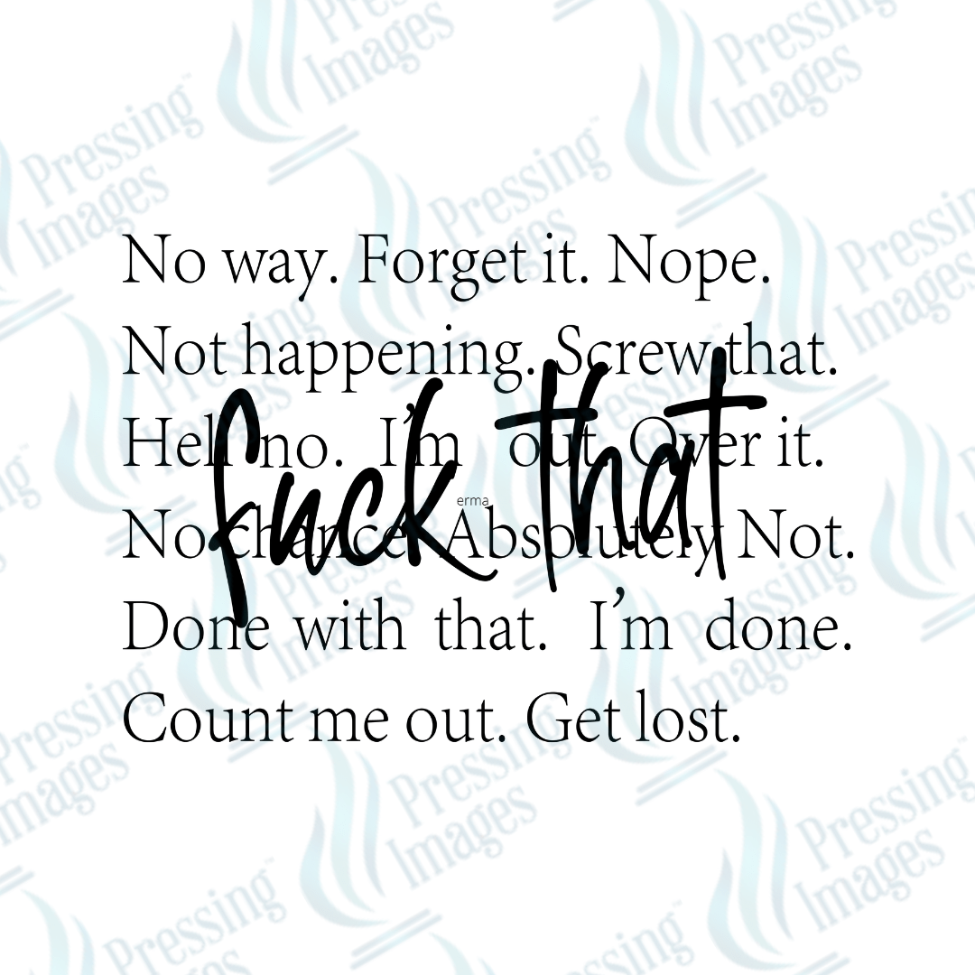 UVD 2293 Fuck That - Pressing Images