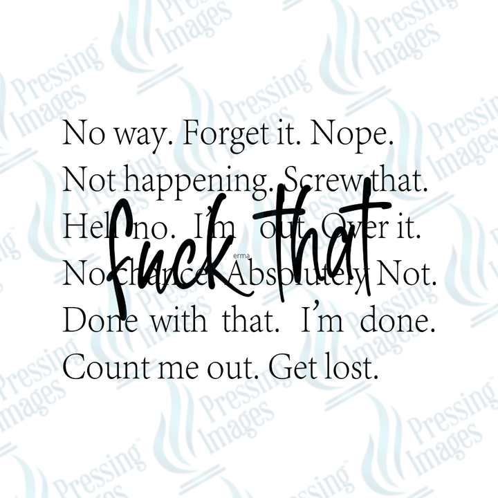 UVD 2293 Fuck That - Pressing Images