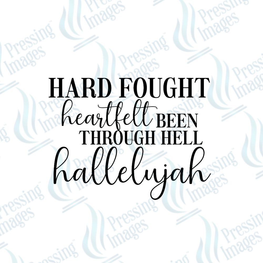 UVD 2296 Hard Fought Hallelujah - Pressing Images