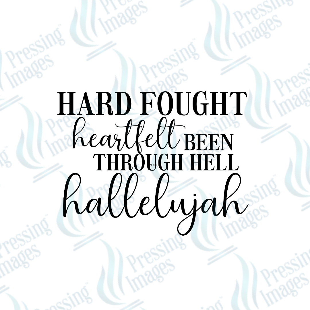 UVD 2296 Hard Fought Hallelujah - Pressing Images