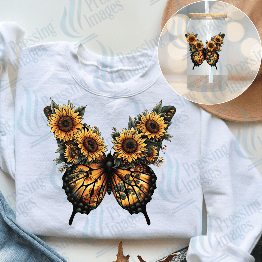 UVD 2320 Sunflower Butterfly - Pressing Images