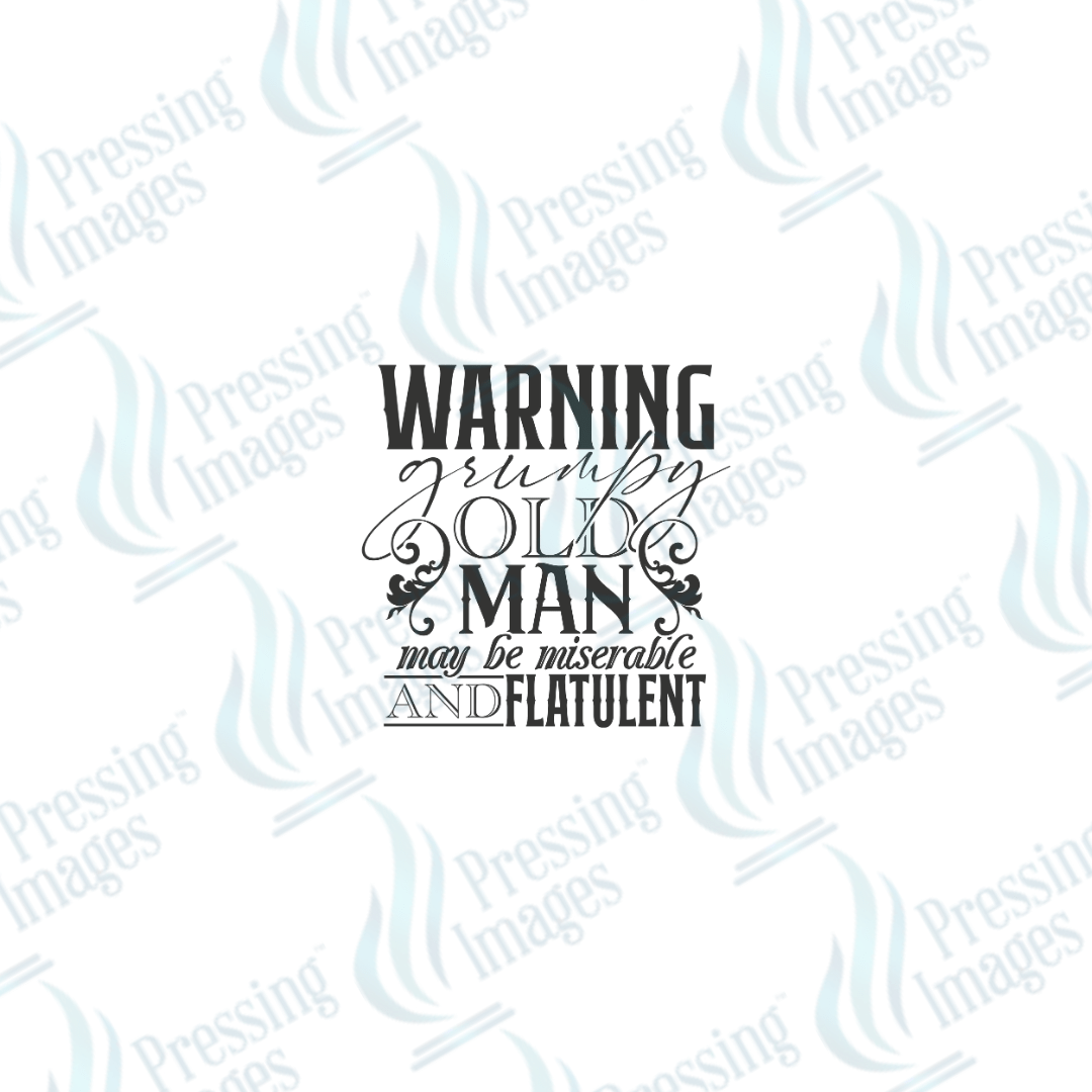 UVD 2409 Warning Grumpy Old Man - Pressing Images