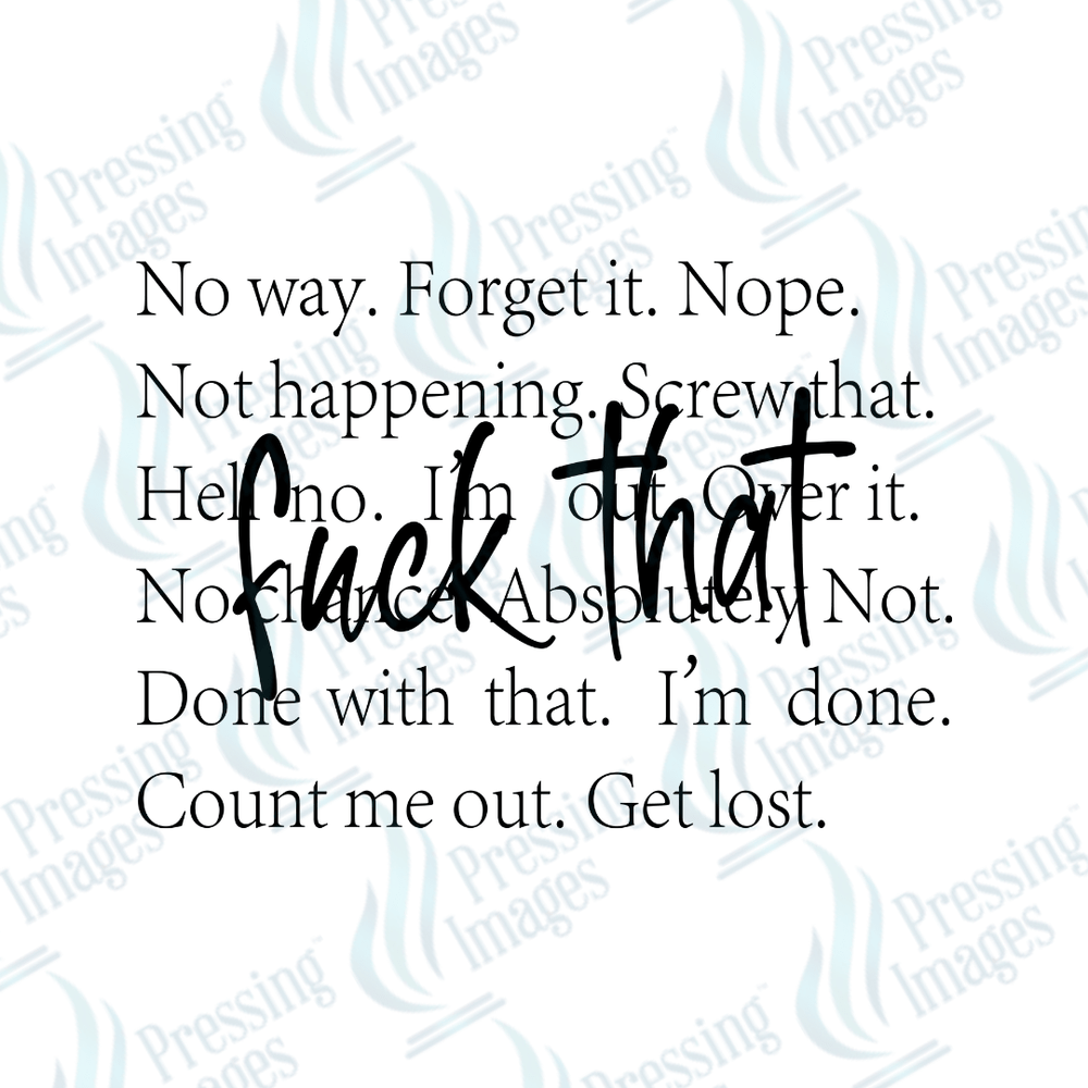 UVD 2472 Fuck That - Pressing Images