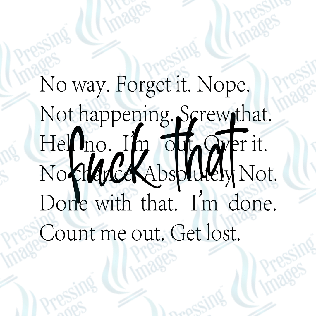 UVD 2472 Fuck That - Pressing Images