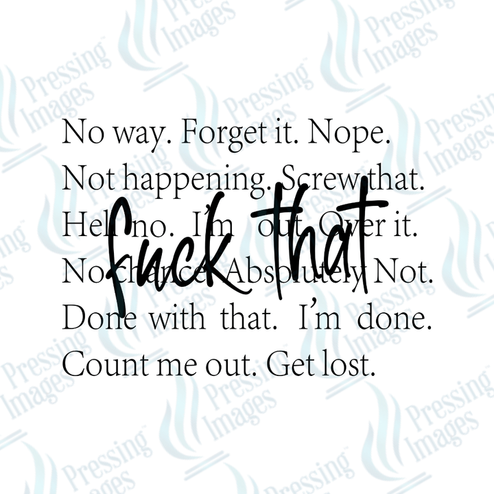 UVD 2472 Fuck That - Pressing Images