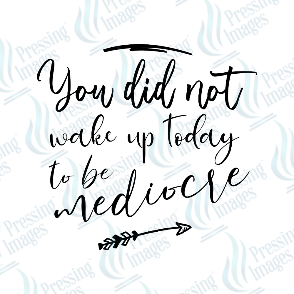 UVD 2513 You Did Not Wake Up To Be Mediocre - Pressing Images