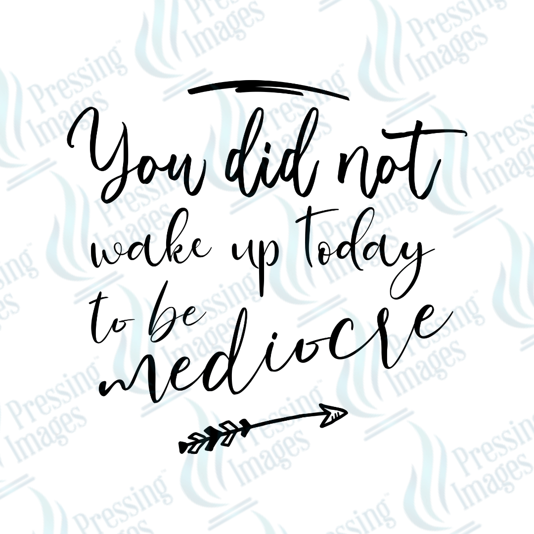 UVD 2513 You Did Not Wake Up To Be Mediocre - Pressing Images