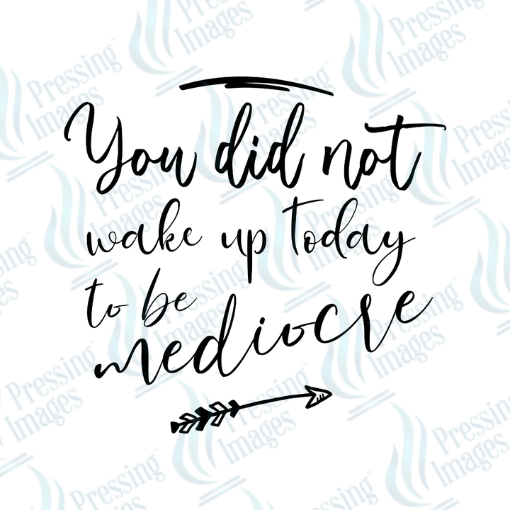 UVD 2513 You Did Not Wake Up To Be Mediocre - Pressing Images