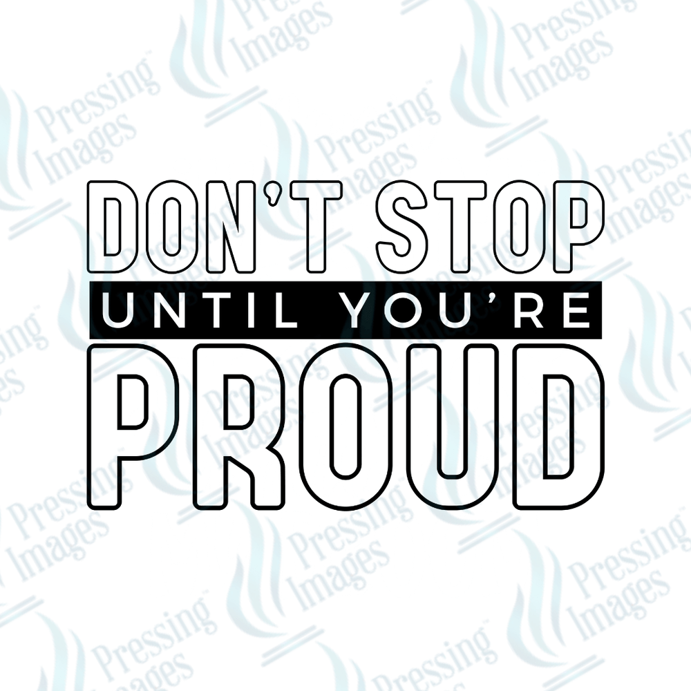 UVD 2699 Don't Stop Until You're Proud - Pressing Images