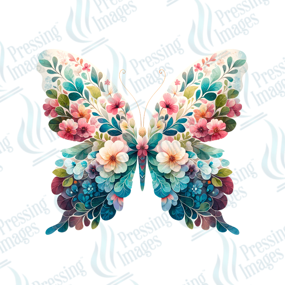 UVD 2712 Floral Butterfly - Pressing Images