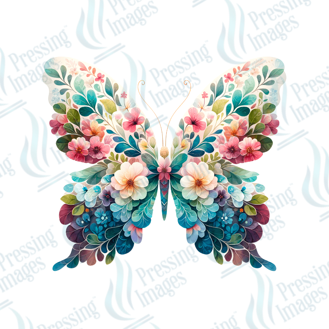 UVD 2712 Floral Butterfly - Pressing Images