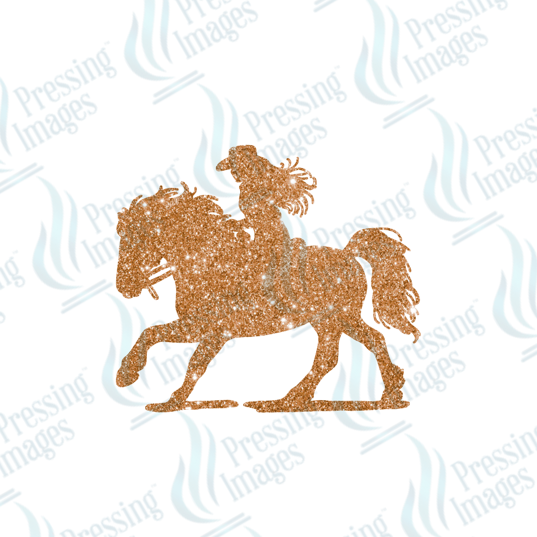 UVD 2723 Glitter Girl On Horse - Pressing Images