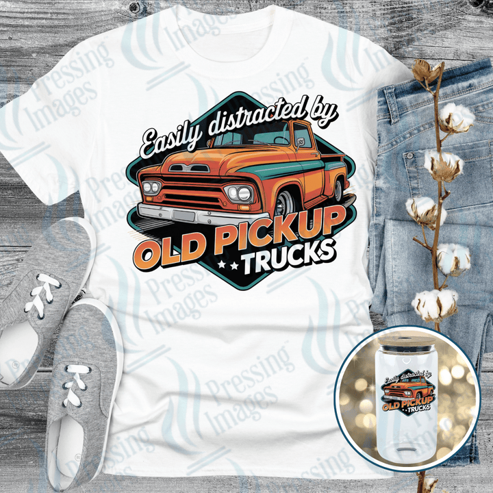 UVD 2778 Easily Distracted By Old Pick Up Trucks - Pressing Images