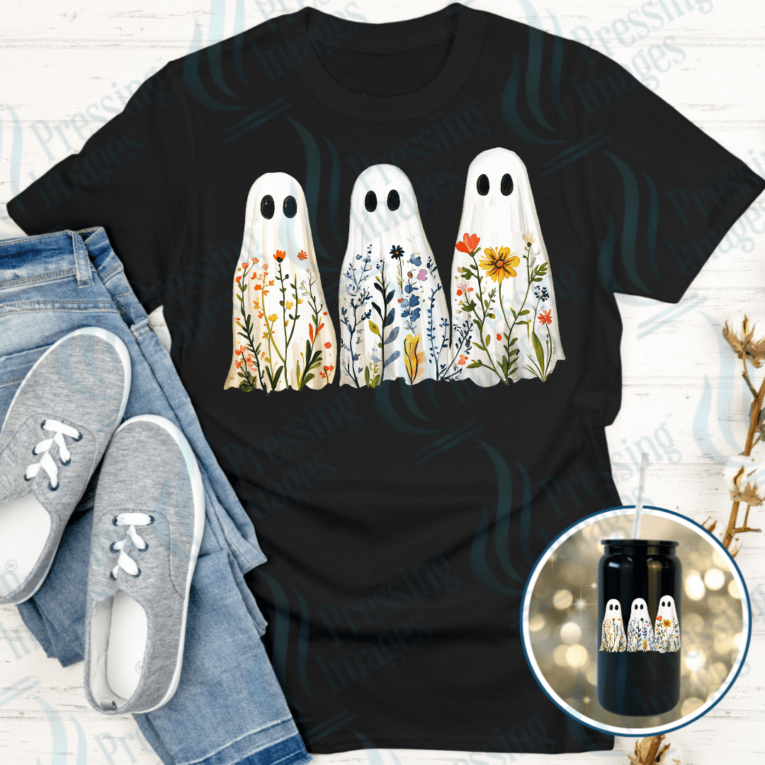 UVD 6379 Three Floral Ghosts - Pressing Images