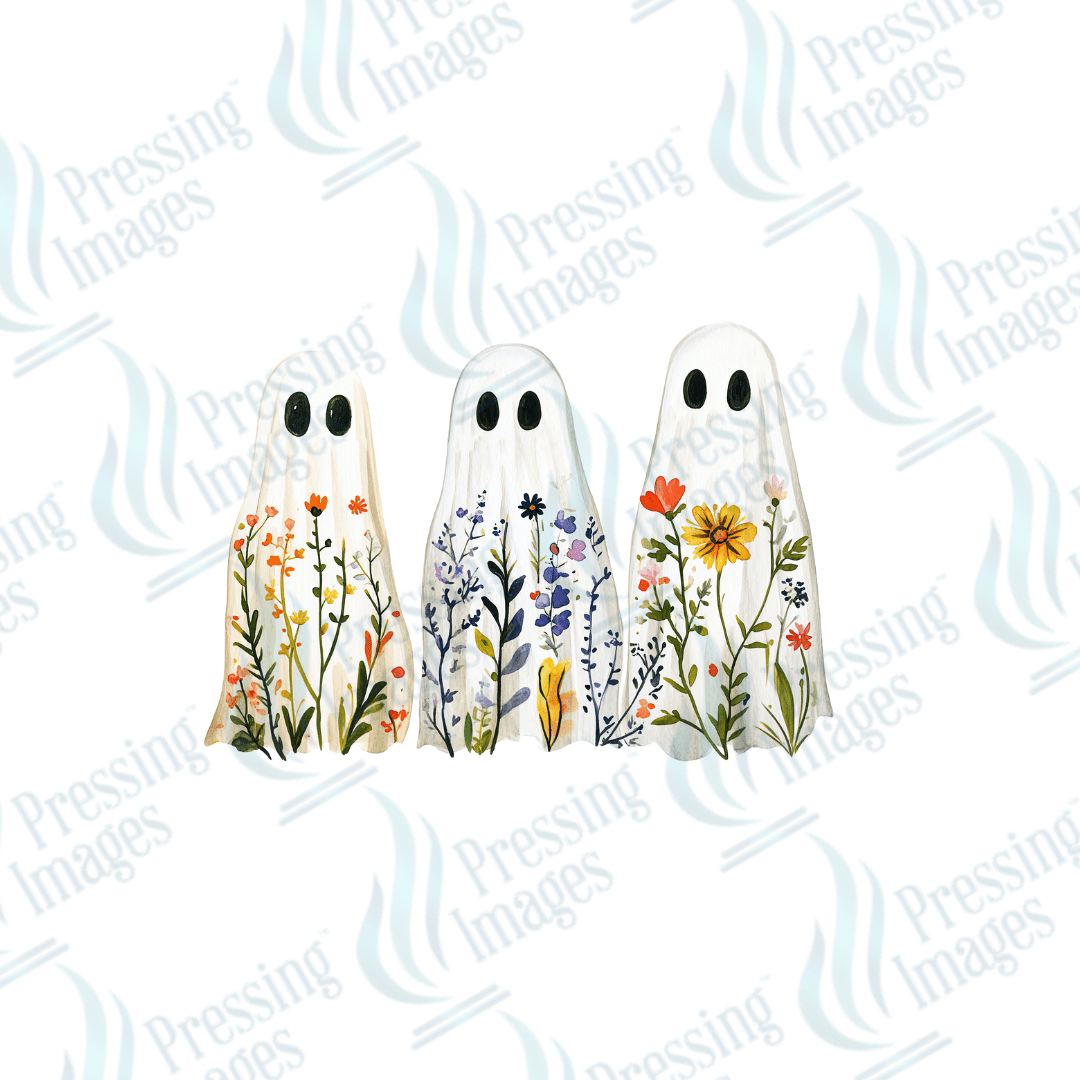 UVD 6379 Three Floral Ghosts - Pressing Images
