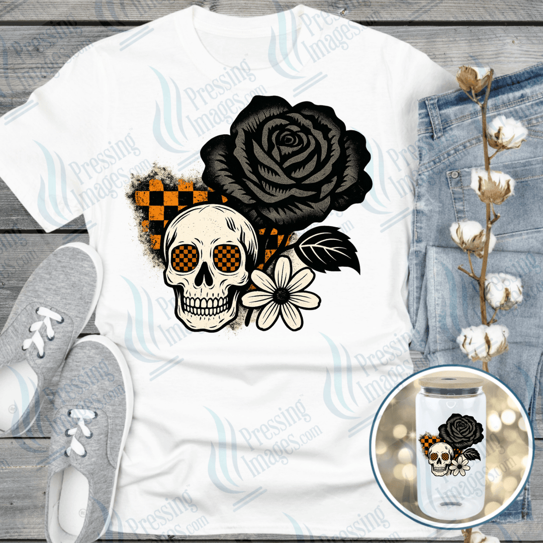 UVD 6491 Fall Skull and Roses - Pressing Images