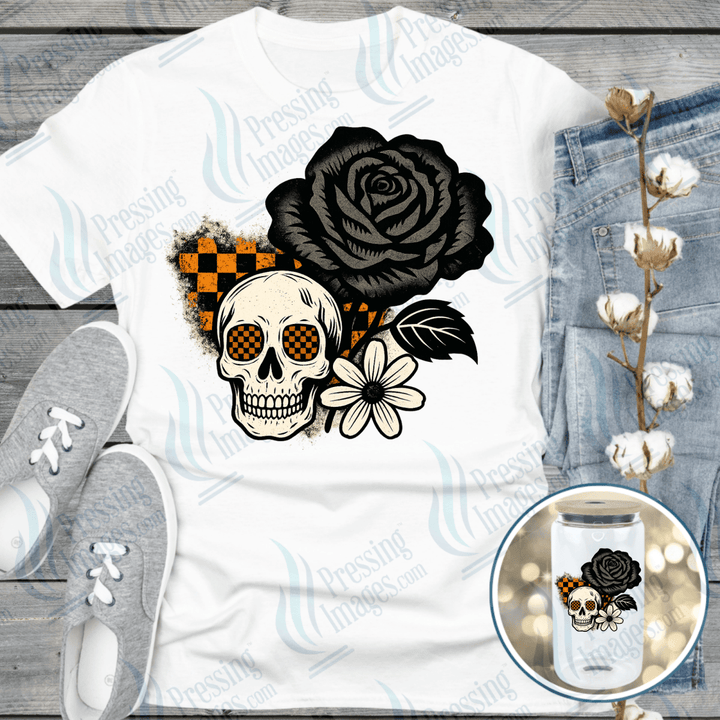 UVD 6491 Fall Skull and Roses - Pressing Images