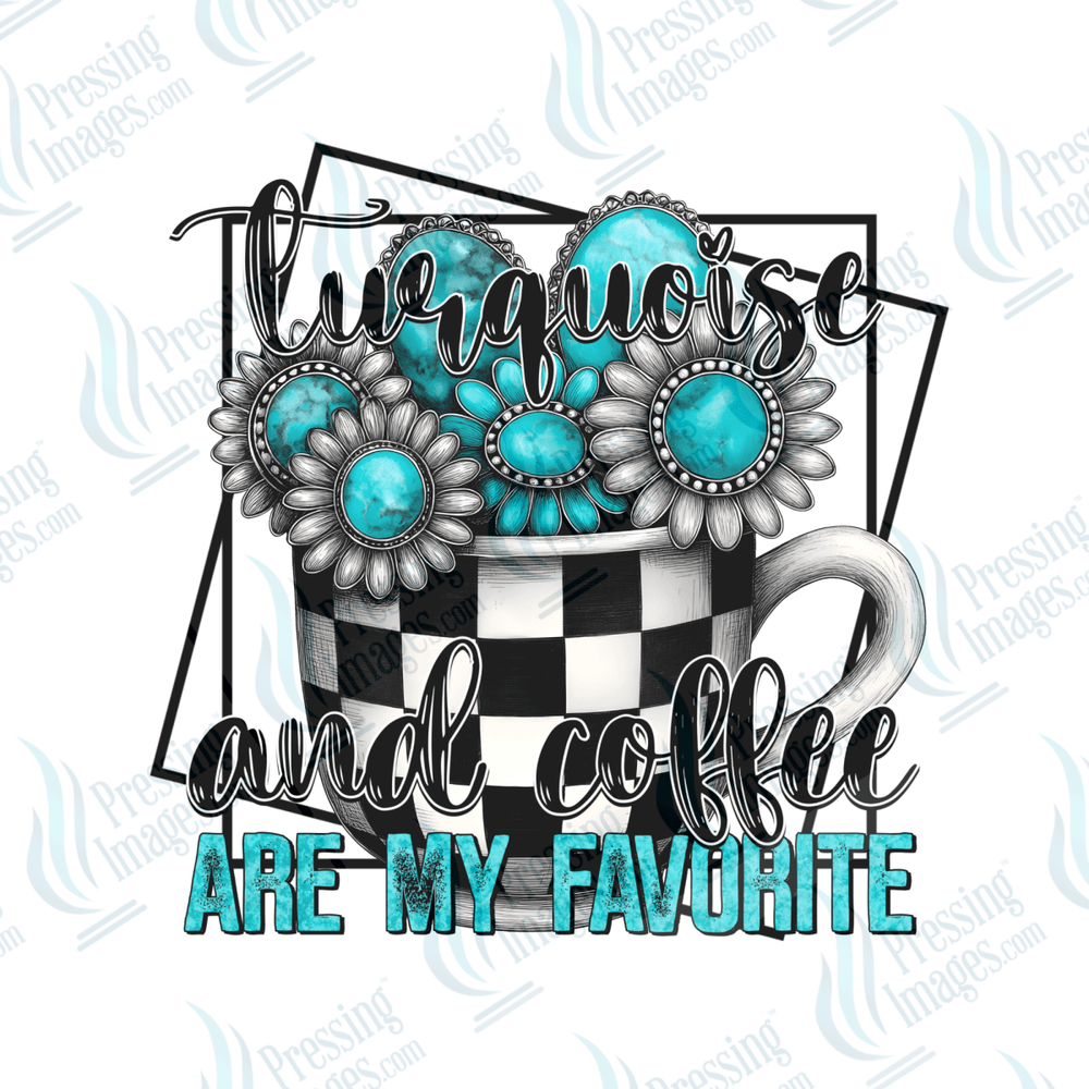 UVD 6519 Turquois and Coffee - Pressing Images