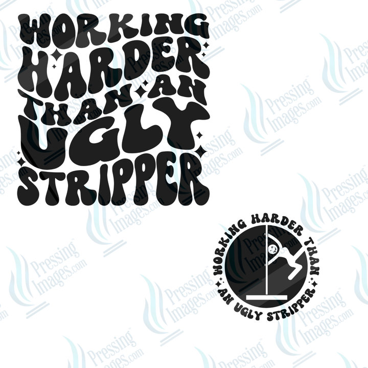 UVD 6523 Working Harder Than An Ugly Stripper/ 2 pieces - Pressing Images