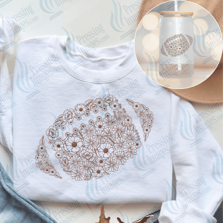 UVD 6604 Floral Football - Pressing Images