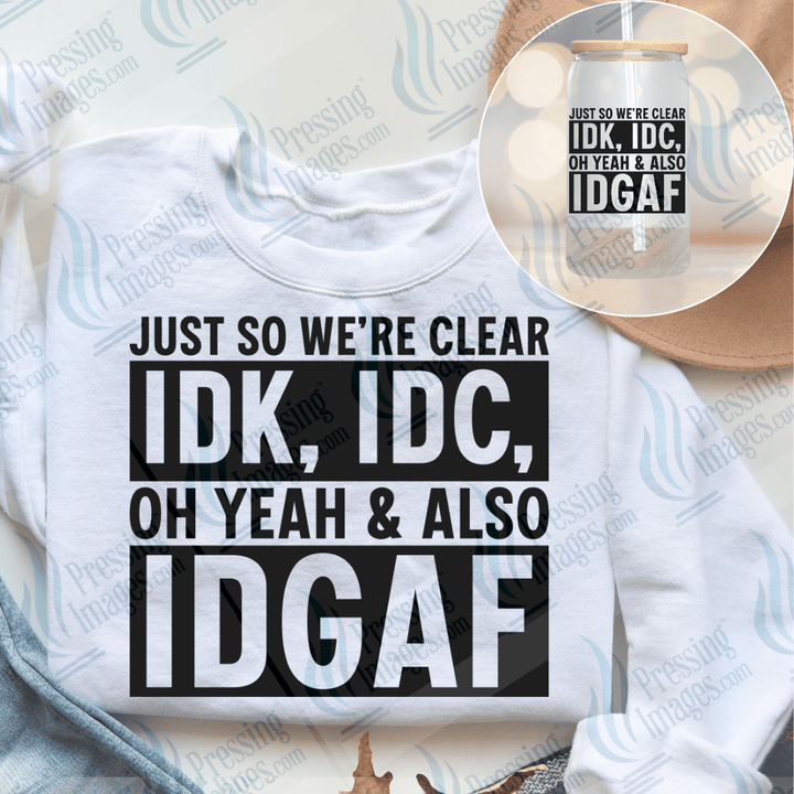 UVD 6651 Just So We Are Clear - Pressing Images