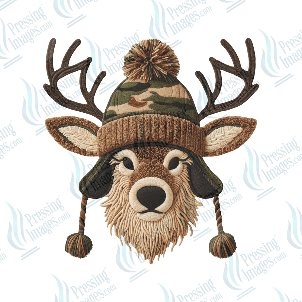 UVD 6659 Yarn Camo Deer - Pressing Images