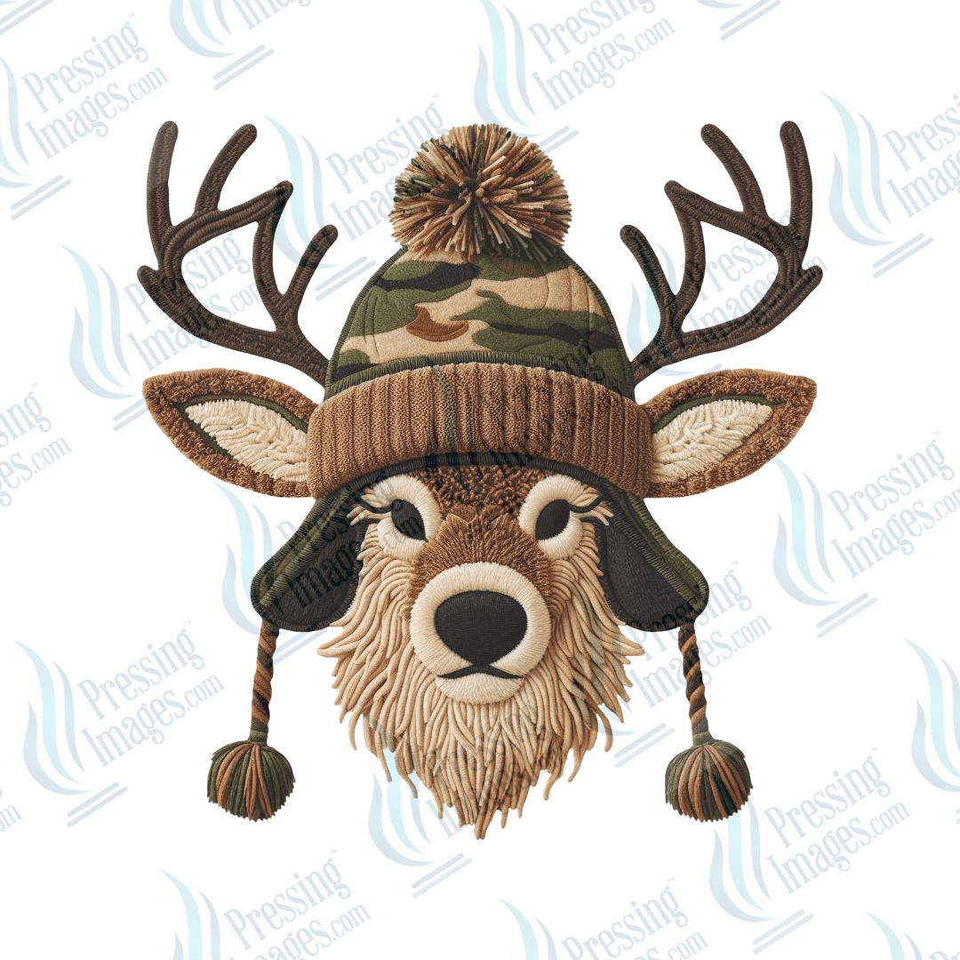 UVD 6659 Yarn Camo Deer - Pressing Images