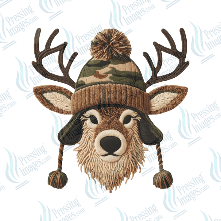 UVD 6659 Yarn Camo Deer - Pressing Images