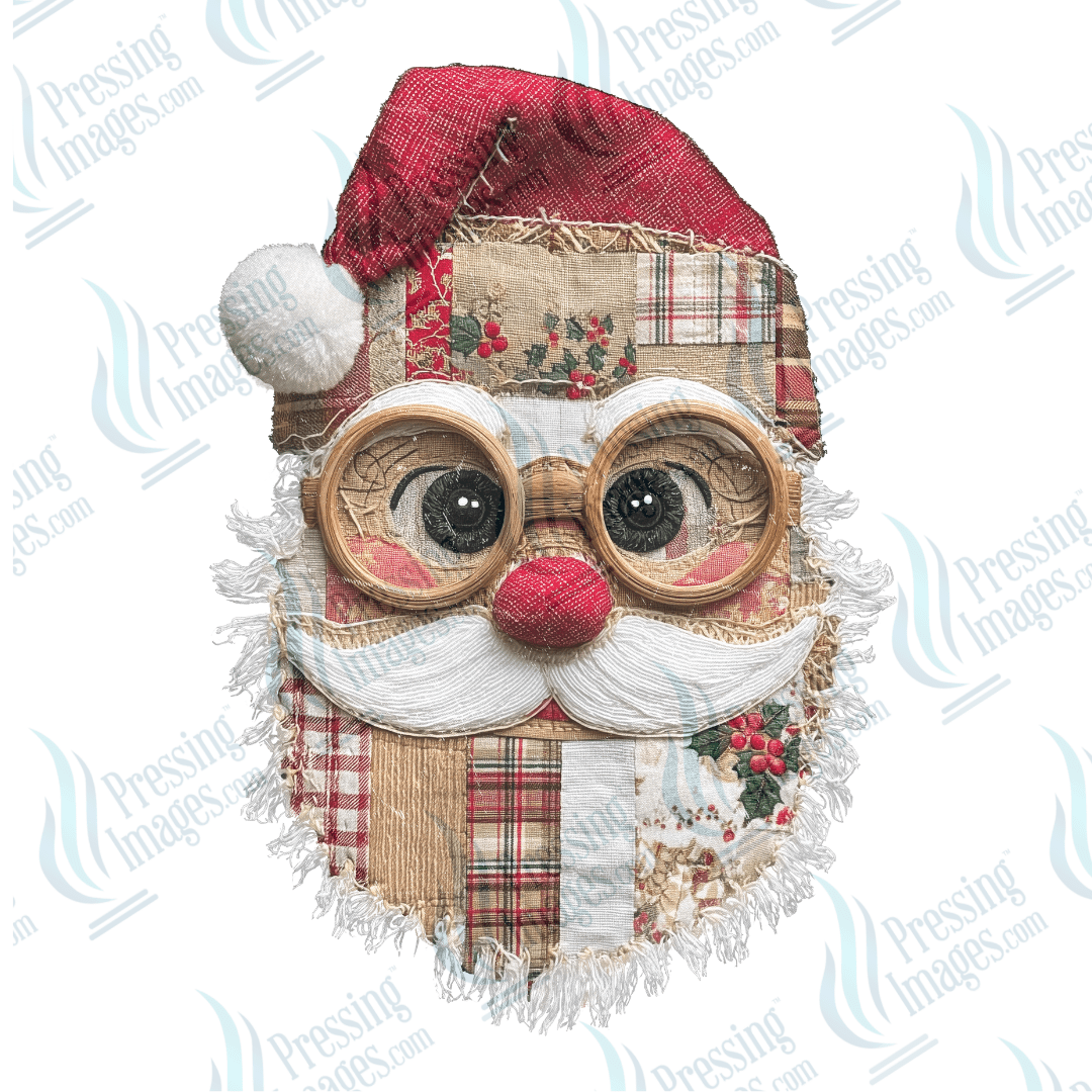 UVD 6663 Patchwork Santa - Pressing Images