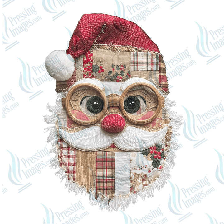 UVD 6663 Patchwork Santa - Pressing Images