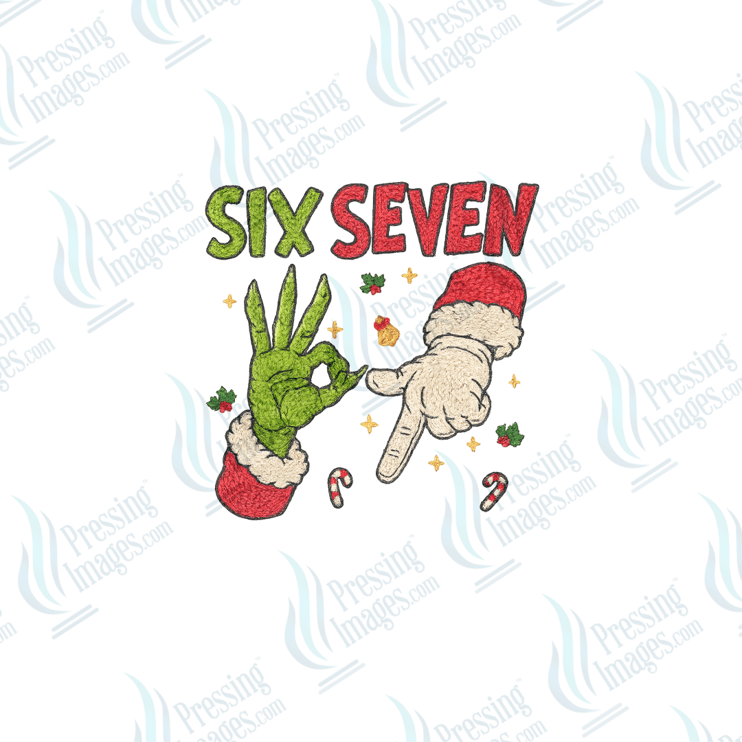 UVD 6672 Yarn Christmas 6 - 7 Hands - Pressing Images