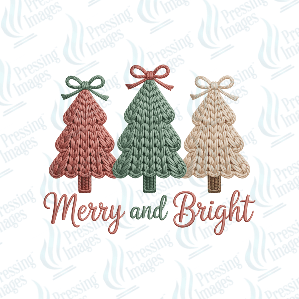 UVD 6697 Faux Yarn Merry and Bright - Pressing Images
