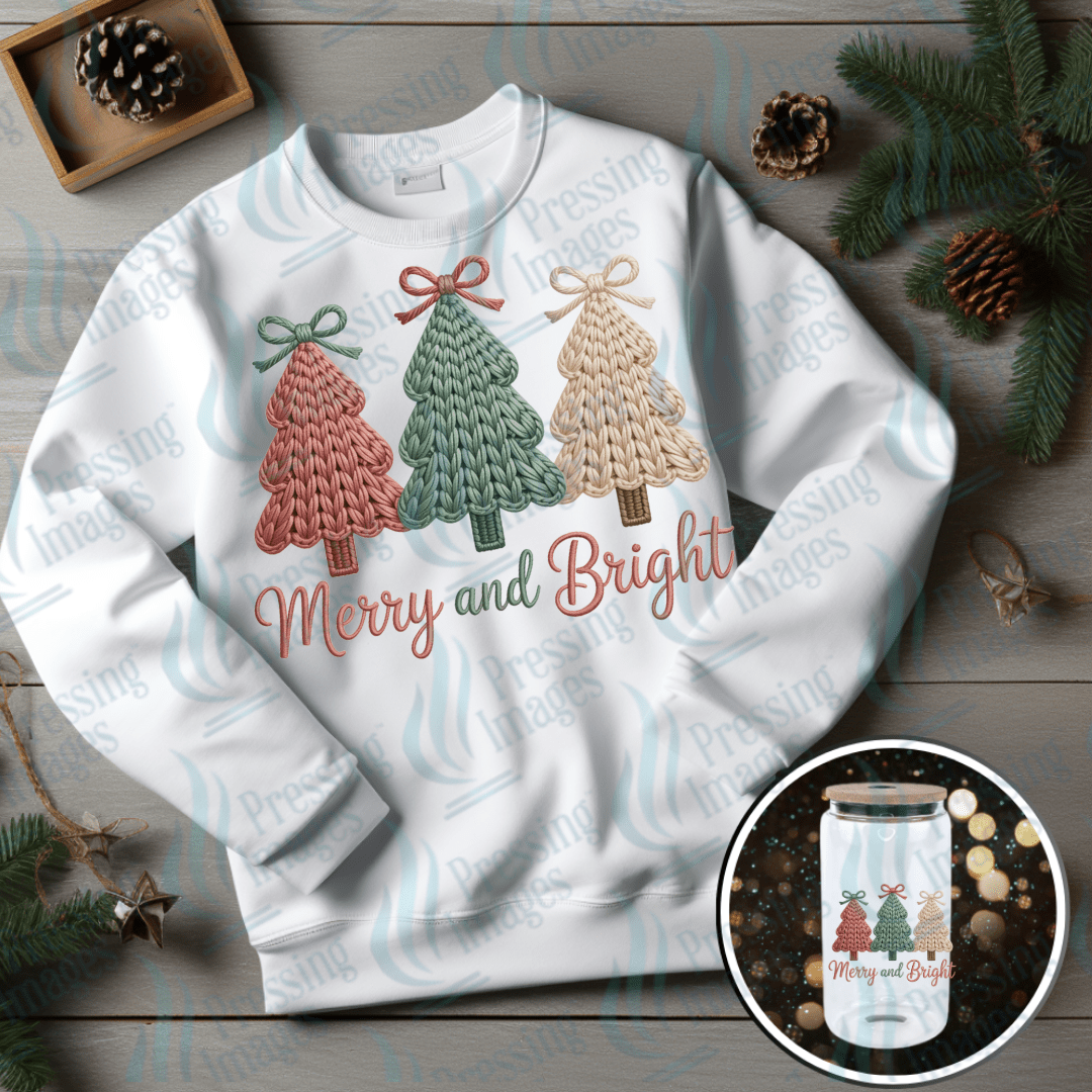 UVD 6697 Faux Yarn Merry and Bright - Pressing Images