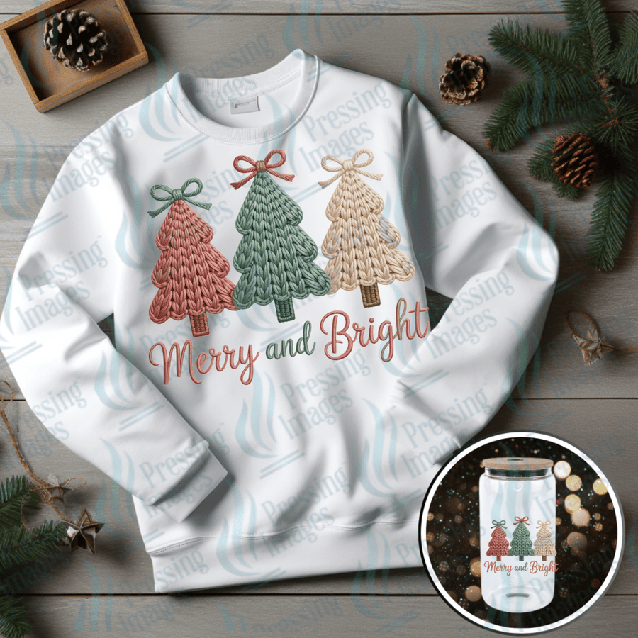 UVD 6697 Faux Yarn Merry and Bright - Pressing Images