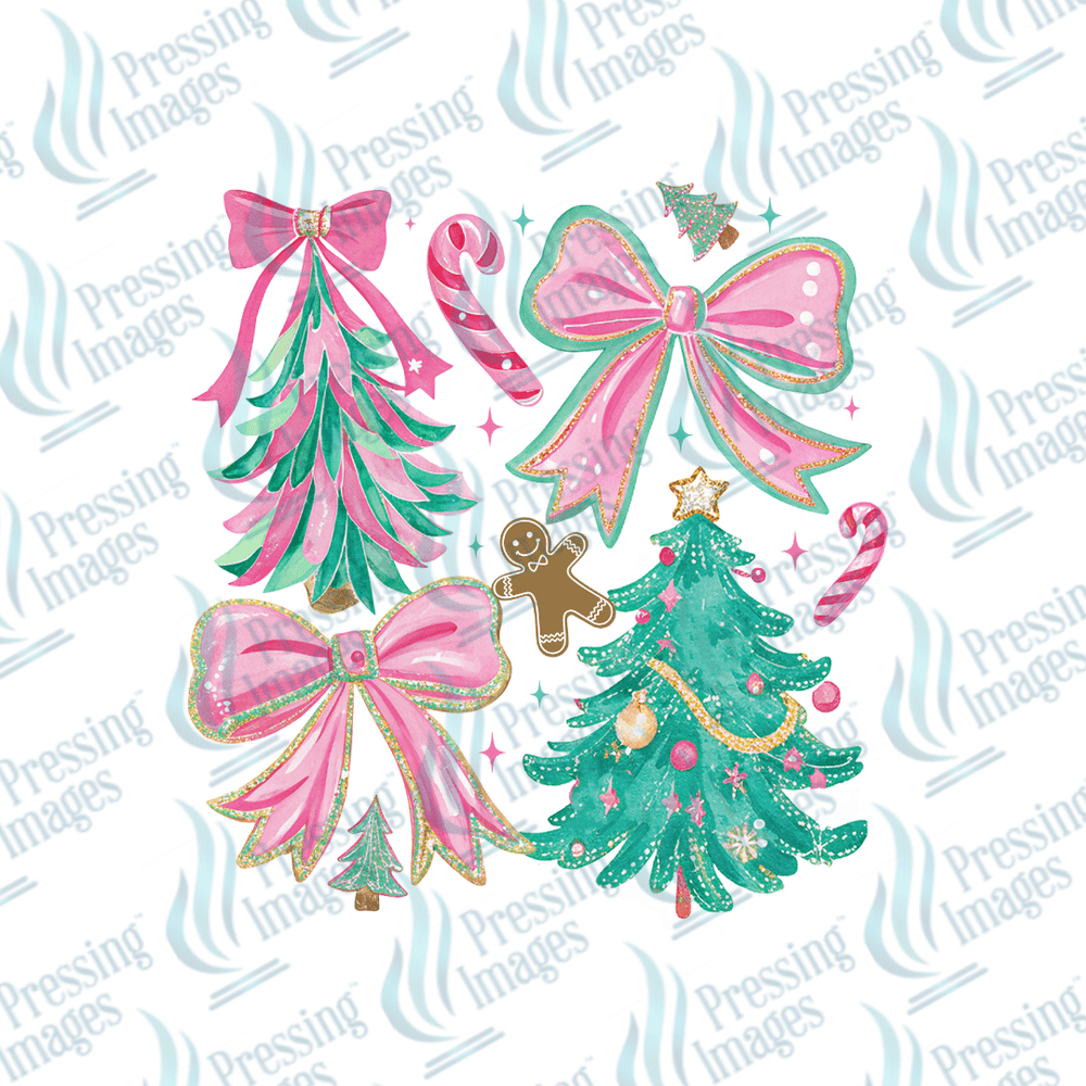 UVD 6747 Pink Brushstroke Christmas - Pressing Images