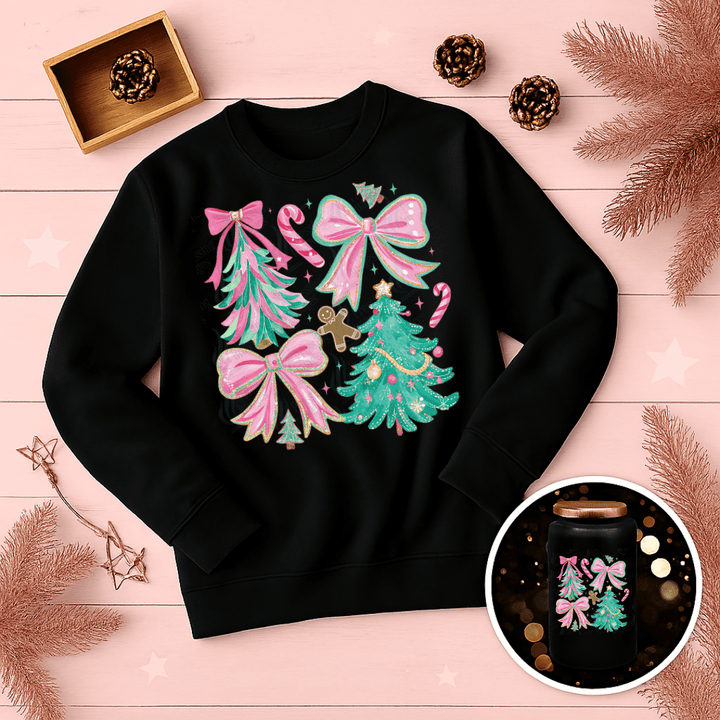 UVD 6747 Pink Brushstroke Christmas - Pressing Images