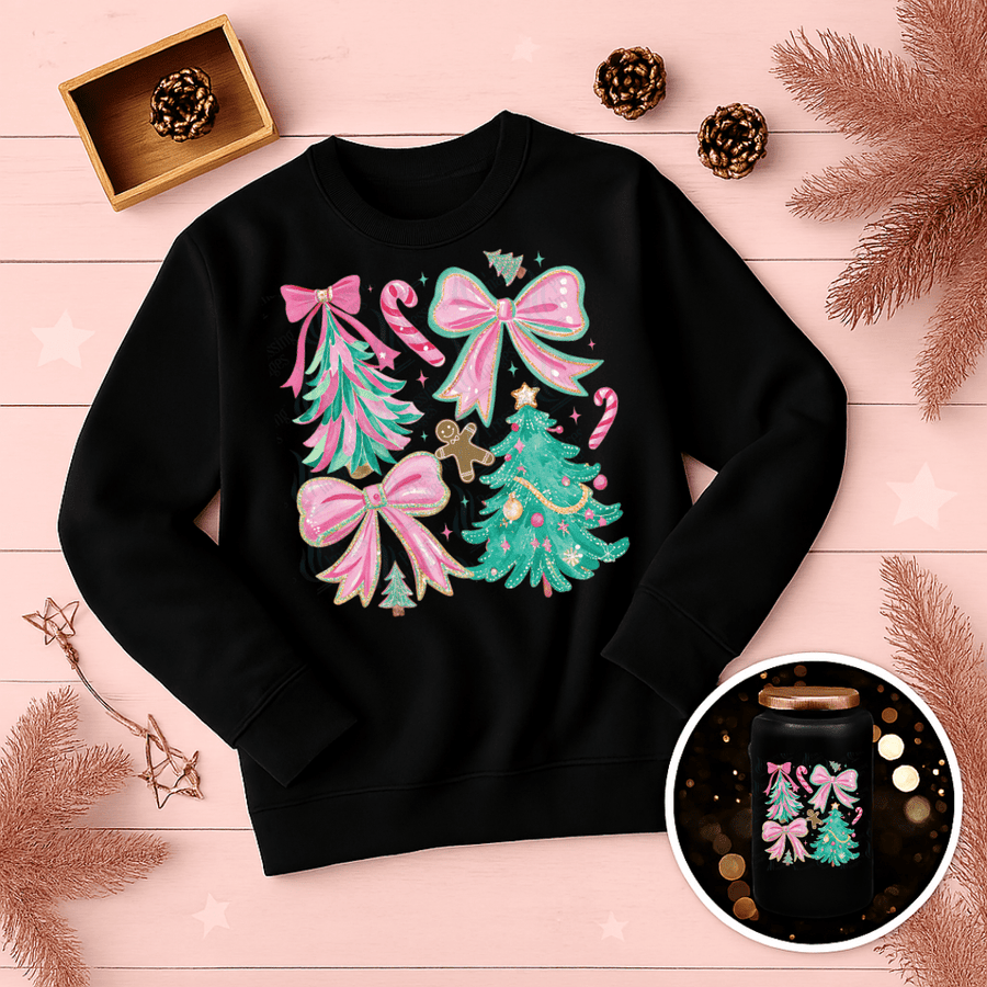 UVD 6747 Pink Brushstroke Christmas - Pressing Images