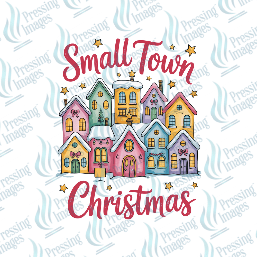 UVD 6755 Pink Small Town Christmas - Pressing Images