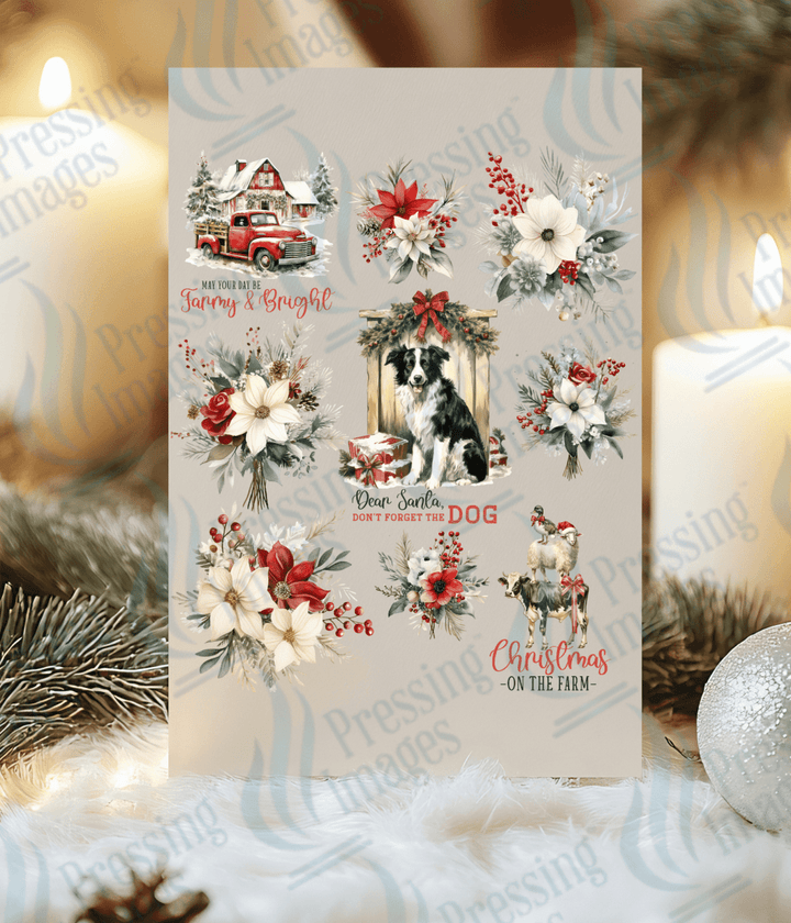 UVS 1860 Farm Christmas Collie - Pressing Images