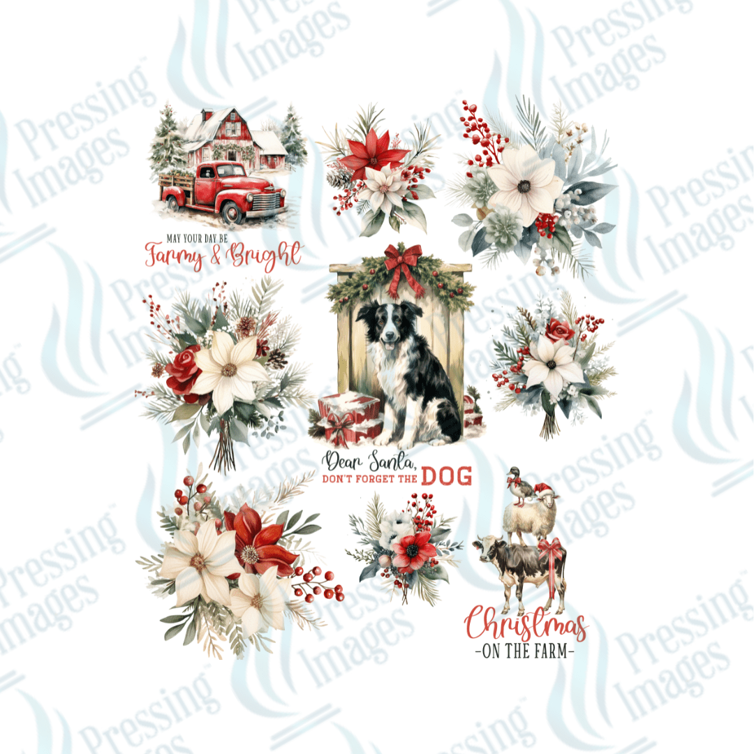UVS 1860 Farm Christmas Collie - Pressing Images