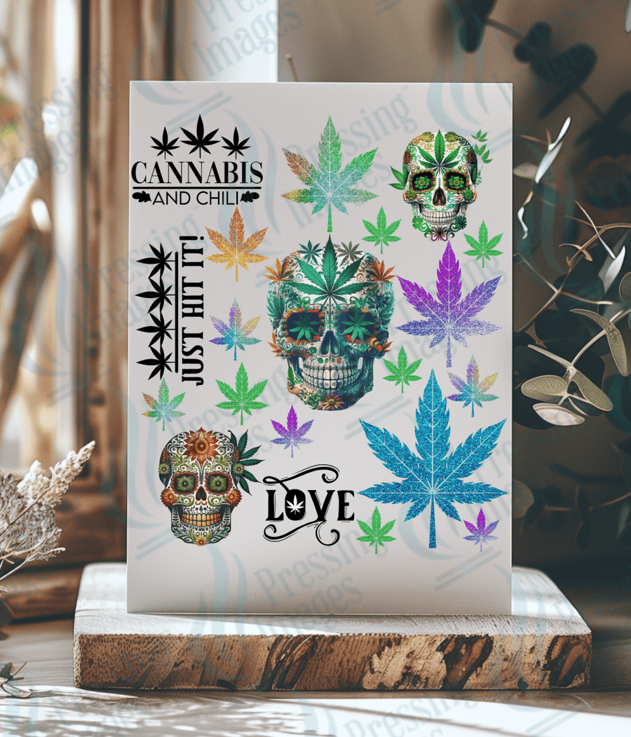 UVS 1867 Cannabis skulls - Pressing Images