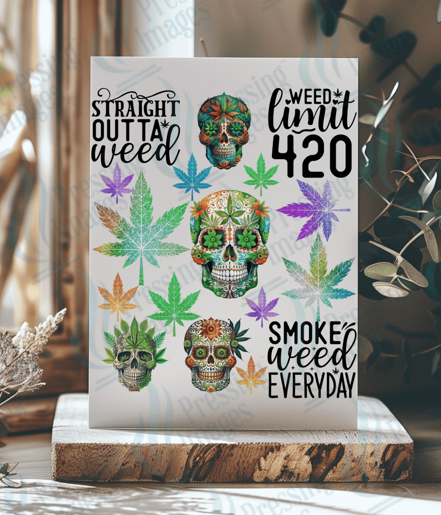 UVS 1868 Cannabis skulls two - Pressing Images