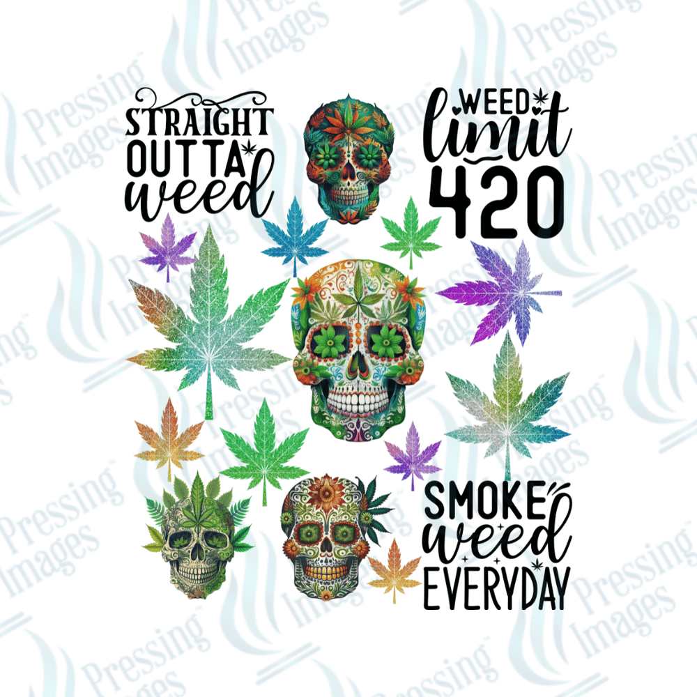 UVS 1868 Cannabis skulls two - Pressing Images