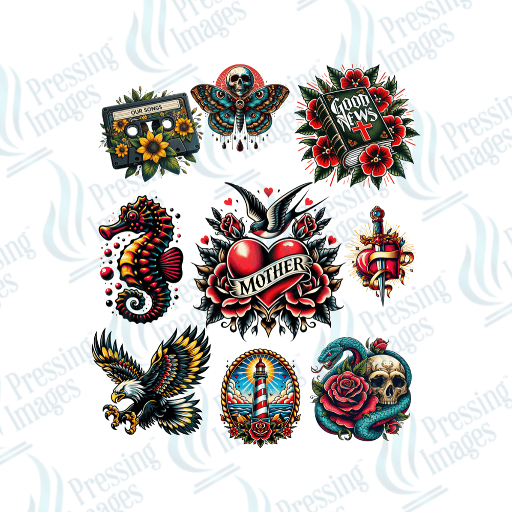 UVS 1869 Old school tattoo - Pressing Images