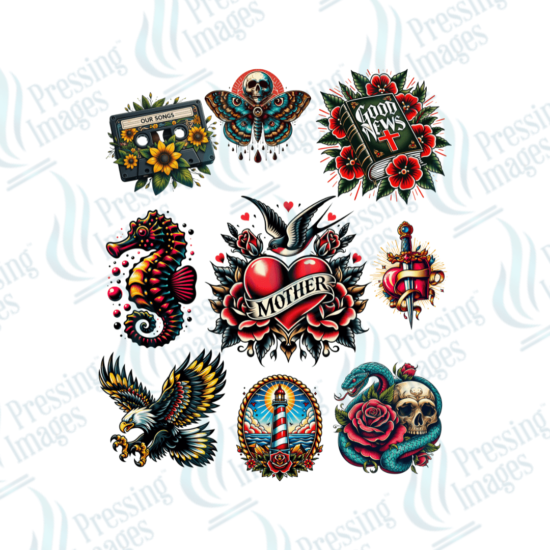 UVS 1869 Old school tattoo - Pressing Images